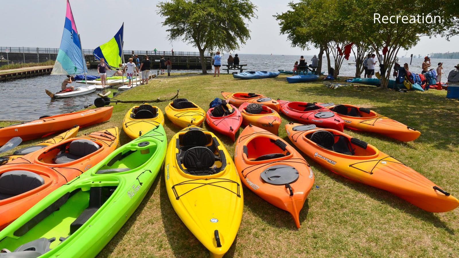 Kayaks at Edenton Harbor